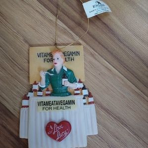 Kurt Adler I Love Lucy Lucy Does A TV Commercial Vitameatavegamin Ornament